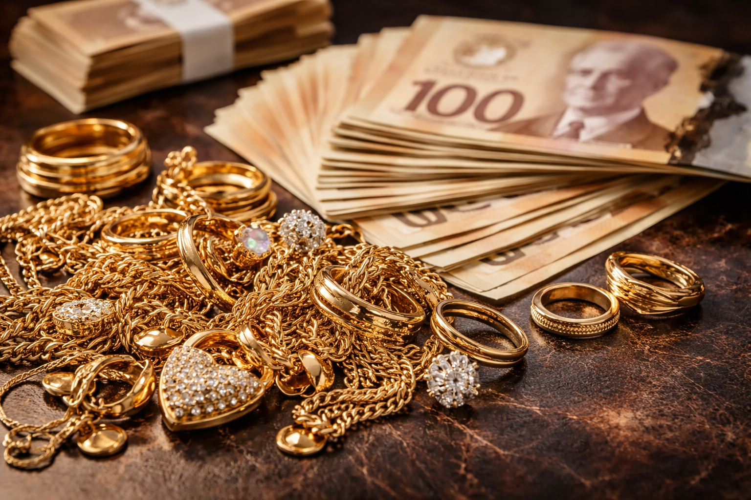 Unwanted jewelry and scrap gold items