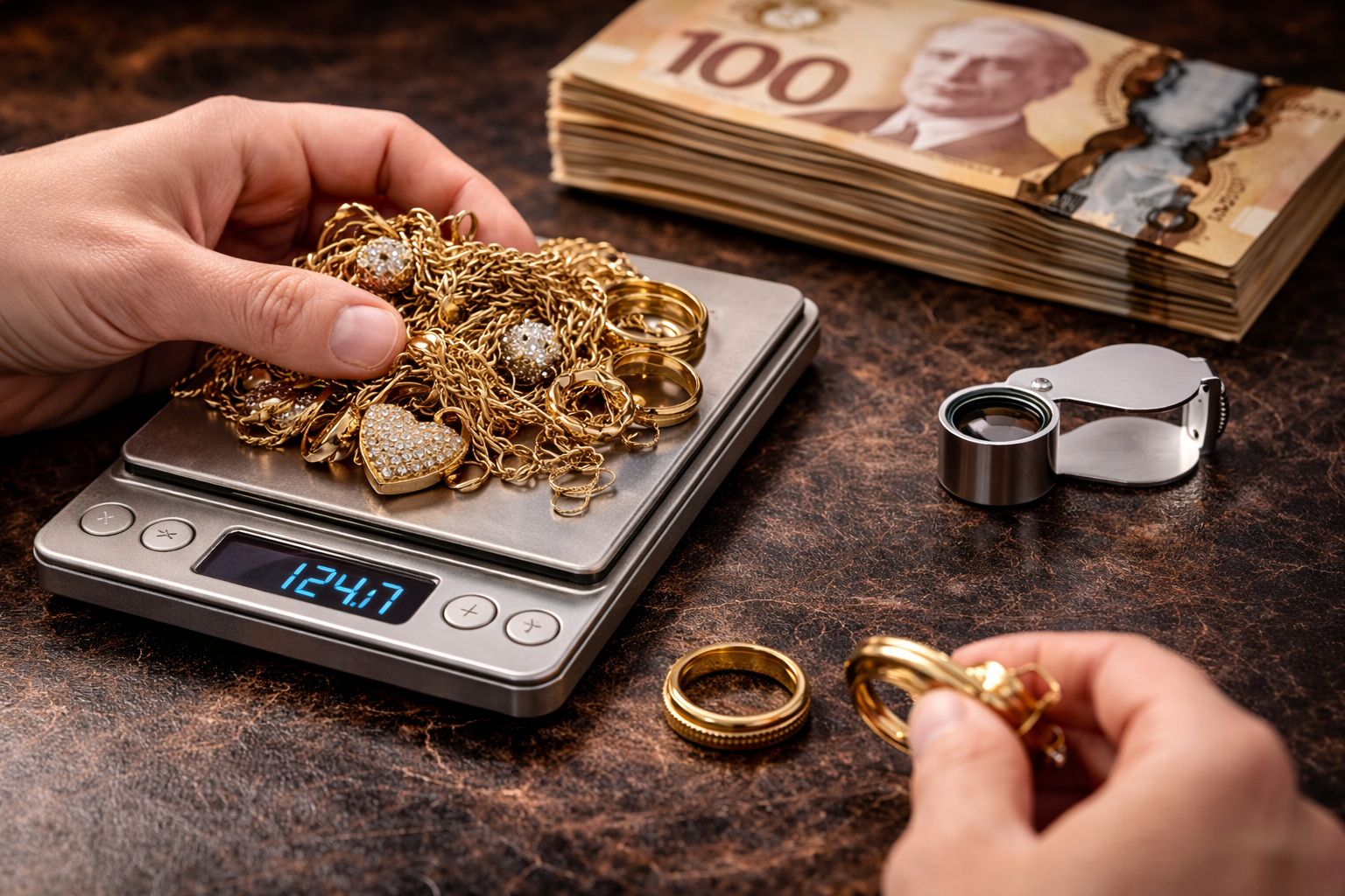 Scrap gold jewelry lot